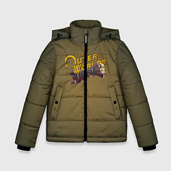 Куртка зимняя для мальчика The outer Worlds, цвет: 3D-черный