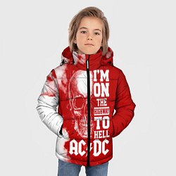 Куртка зимняя для мальчика I'm on the highway to hell ACDC, цвет: 3D-светло-серый — фото 2