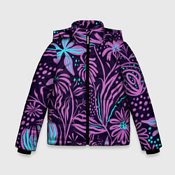 Зимняя куртка для мальчика Цветы