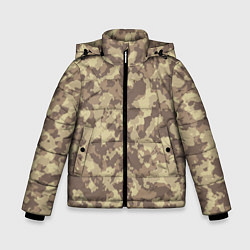 Куртка зимняя для мальчика Хаки, цвет: 3D-черный