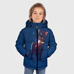 Куртка зимняя для мальчика КИСА С ТЕЛЕФОНОМ, цвет: 3D-черный — фото 2