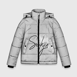 Куртка зимняя для мальчика BTS Kim SeokJin, цвет: 3D-черный