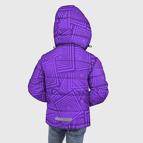 Зимняя куртка для мальчика Квадраты в квадратах / 3D-Черный – фото 4