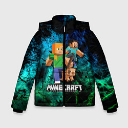 Куртка зимняя для мальчика Minecraft Майнкрафт, цвет: 3D-светло-серый