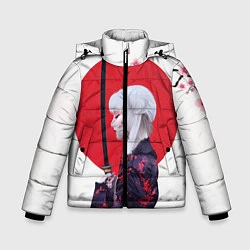 Куртка зимняя для мальчика Самурай, цвет: 3D-красный