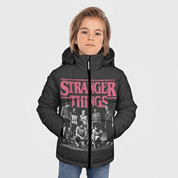 Куртка зимняя для мальчика Очень Странные Дела, цвет: 3D-черный — фото 2