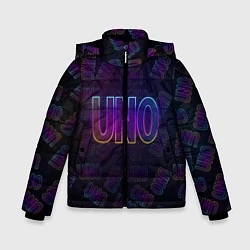 Куртка зимняя для мальчика Little Big: UNO, цвет: 3D-черный