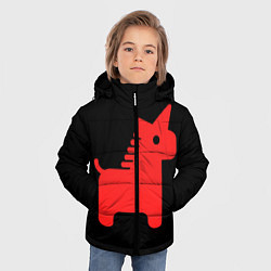 Куртка зимняя для мальчика Единорог минимал, цвет: 3D-черный — фото 2