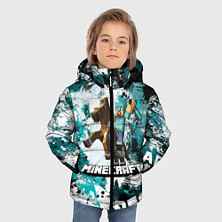 Куртка зимняя для мальчика Minecraft Майнкрафт, цвет: 3D-черный — фото 2