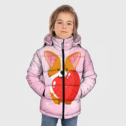 Куртка зимняя для мальчика Милый корги, цвет: 3D-красный — фото 2