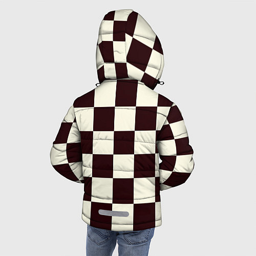 Зимняя куртка для мальчика Шахматка / 3D-Черный – фото 4