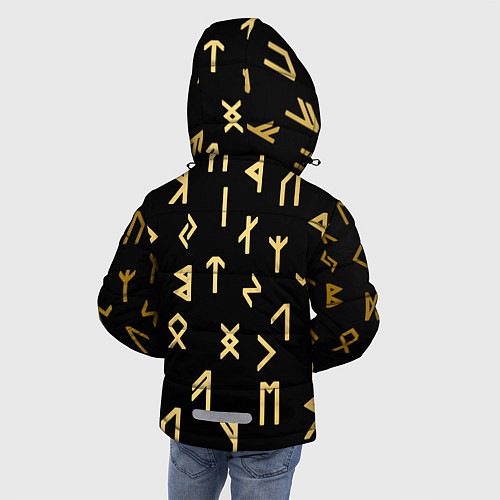 Зимняя куртка для мальчика РУНЫ / 3D-Светло-серый – фото 4