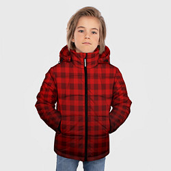 Куртка зимняя для мальчика В КЛЕТОЧКУ, цвет: 3D-черный — фото 2