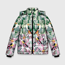 Куртка зимняя для мальчика Туканы, цвет: 3D-черный