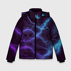 Куртка зимняя для мальчика МОЛНИЯ, цвет: 3D-черный