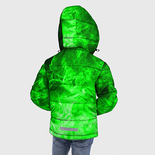 Зимняя куртка для мальчика ОГОНЬ GREEN NEON / 3D-Черный – фото 4