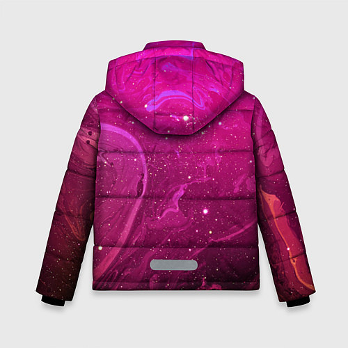 Зимняя куртка для мальчика РОЗОВЫЙ КОСМОС / 3D-Светло-серый – фото 2