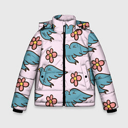 Зимняя куртка для мальчика Стайка птиц