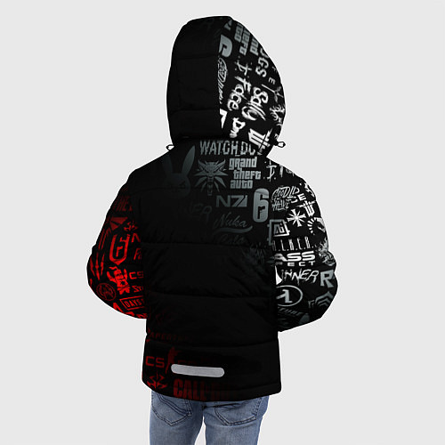 Зимняя куртка для мальчика MASS EFFECT N7 / 3D-Черный – фото 4