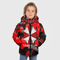 Куртка зимняя для мальчика Umbrella Corp, цвет: 3D-черный — фото 2