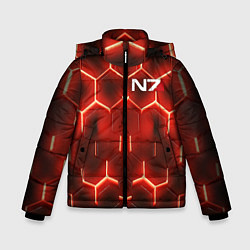 Куртка зимняя для мальчика MASS EFFECT N7, цвет: 3D-красный