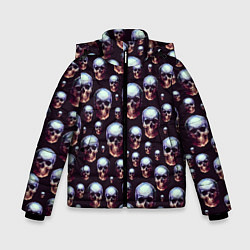 Куртка зимняя для мальчика Череп, цвет: 3D-светло-серый
