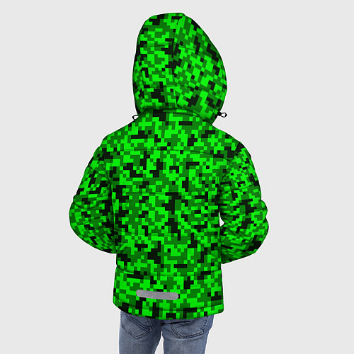 Зимняя куртка для мальчика КАМУФЛЯЖ GREEN / 3D-Черный – фото 4