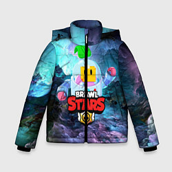 Куртка зимняя для мальчика BRAWL STARS SPROUT, цвет: 3D-светло-серый