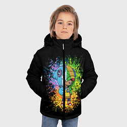 Куртка зимняя для мальчика Brawl Stars Leon, цвет: 3D-светло-серый — фото 2