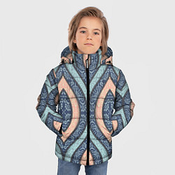 Куртка зимняя для мальчика Восточный орнамент, цвет: 3D-красный — фото 2