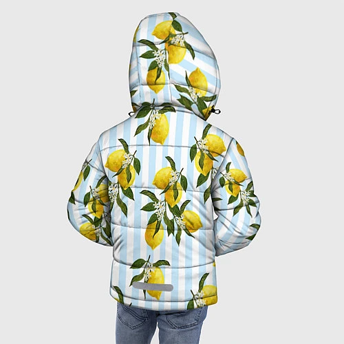 Зимняя куртка для мальчика Лимоны / 3D-Черный – фото 4