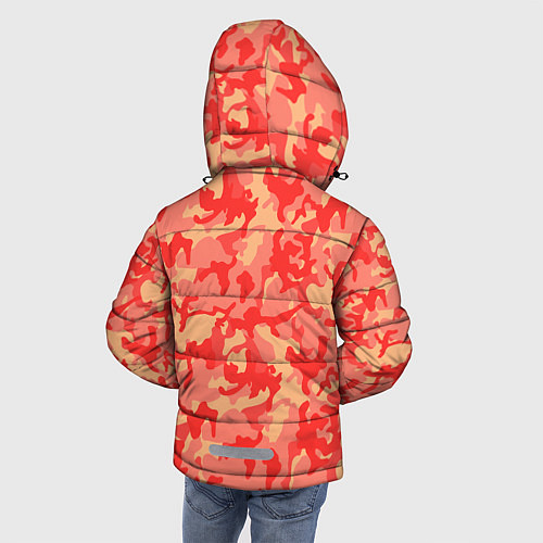 Зимняя куртка для мальчика Оранжевый камуфляж / 3D-Черный – фото 4