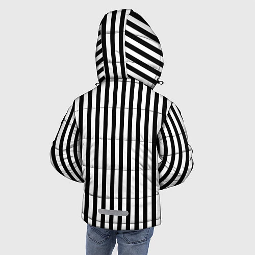 Зимняя куртка для мальчика Пикси полосы / 3D-Черный – фото 4