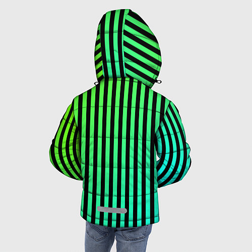 Зимняя куртка для мальчика Пикси полосы / 3D-Черный – фото 4