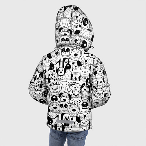 Зимняя куртка для мальчика Собачки / 3D-Черный – фото 4