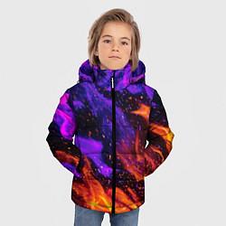 Куртка зимняя для мальчика ОГОНЬ, цвет: 3D-черный — фото 2