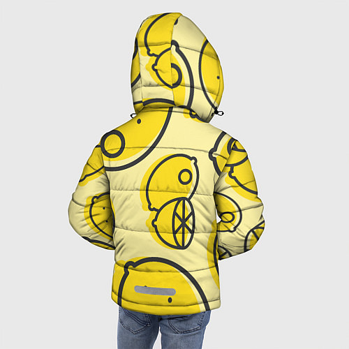 Зимняя куртка для мальчика Лимончики / 3D-Черный – фото 4