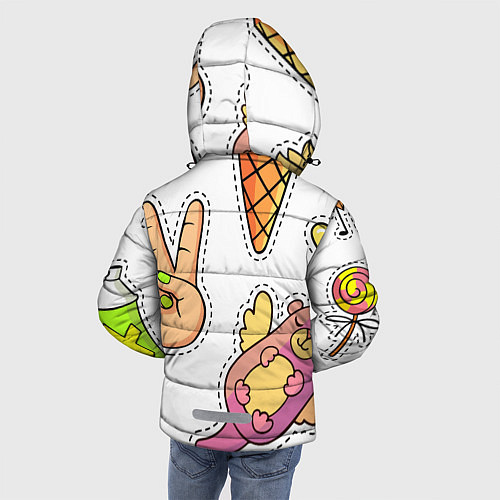 Зимняя куртка для мальчика Emoji / 3D-Черный – фото 4