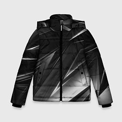 Куртка зимняя для мальчика GEOMETRY STRIPES BLACK & WHITE, цвет: 3D-черный