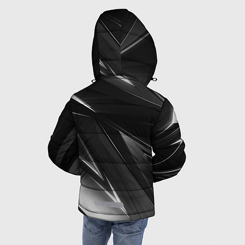 Зимняя куртка для мальчика GEOMETRY STRIPES BLACK & WHITE / 3D-Черный – фото 4
