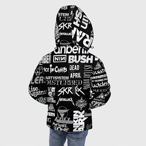 Зимняя куртка для мальчика Рок группы / 3D-Черный – фото 4