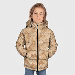 Куртка зимняя для мальчика Паркет, цвет: 3D-черный — фото 2