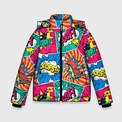 Куртка зимняя для мальчика COMICS ART, цвет: 3D-черный