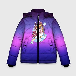 Куртка зимняя для мальчика Единорог, цвет: 3D-красный