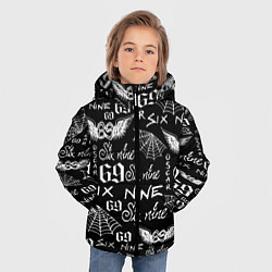 Куртка зимняя для мальчика 6IX9INE ТАТУИРОВКИ, цвет: 3D-черный — фото 2