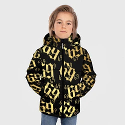 Куртка зимняя для мальчика 6ix9ine Gold, цвет: 3D-черный — фото 2