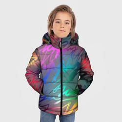 Куртка зимняя для мальчика Узоры, цвет: 3D-черный — фото 2