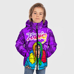 Куртка зимняя для мальчика Такеши 6ix9ine, цвет: 3D-черный — фото 2