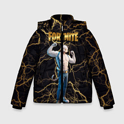 Куртка зимняя для мальчика Meowcles Fortnite 2, цвет: 3D-черный