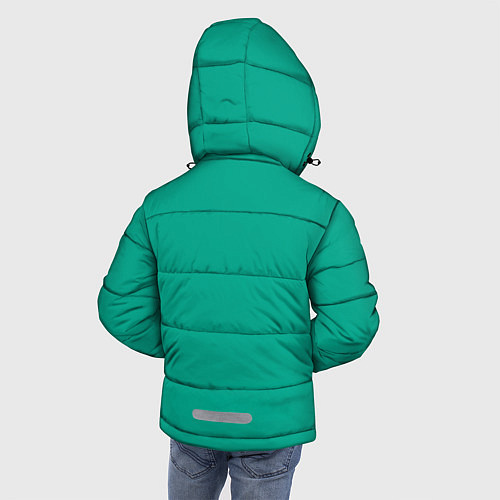 Зимняя куртка для мальчика Зеленый / 3D-Черный – фото 4